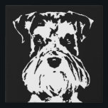 Schnauzer Black & White Faux Wrapped Canvas<br><div class="desc">Decorate your own home with this schnauzer faux wrapped canvas print or give it as a housewarming gift to a special schnauzer lover in your life. This bold and beautiful black and white stencil pop art design truly captures the unique features of the schnauzer dog breed.</div>