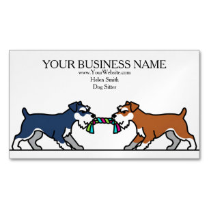 Schnauzer Business Magnetic Business Card