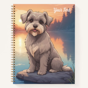 Schnauzer by Lake Notebook