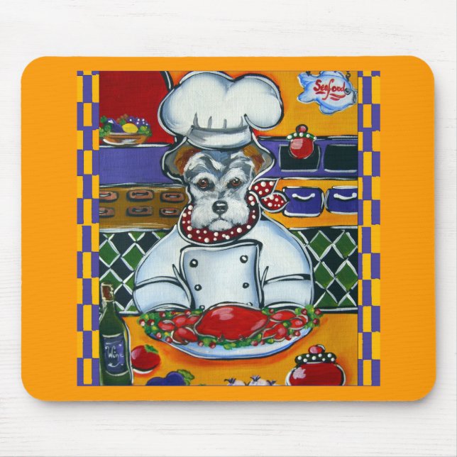 Schnauzer Chef Mouse Pad (Front)