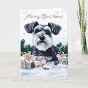Schnauzer Christmas Card