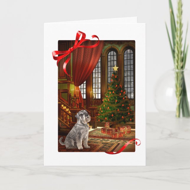 Schnauzer Christmas Card (Front)