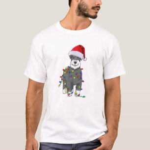 Schnauzer Christmas Dog Holder Gift T-Shirt