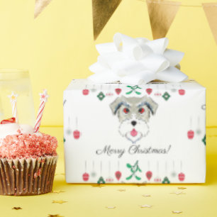 Schnauzer Christmas Gift Wrapping Paper