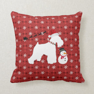 Schnauzer Christmas Pillow