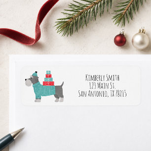 Schnauzer Christmas Return Address
