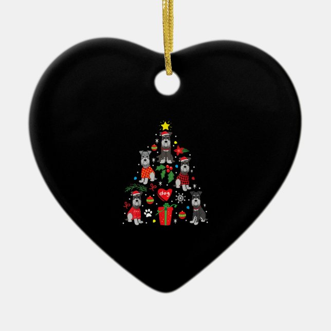 Schnauzer Christmas Tree Ornament Funny Pet Dog (Front)