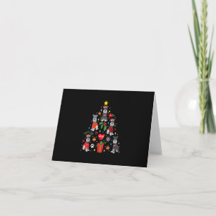 Schnauzer Christmas Tree Ornament Funny Pet Dog Note Card