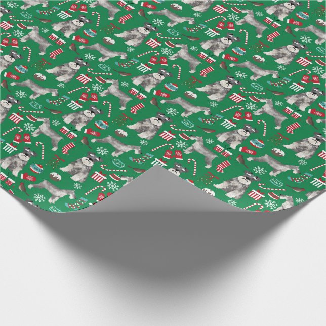 schnauzer christmas wrapping paper (Corner)