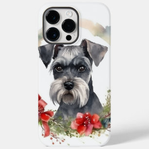 Schnauzer Christmas Wreath Festive Pup Case-Mate iPhone 14 Pro Max Case