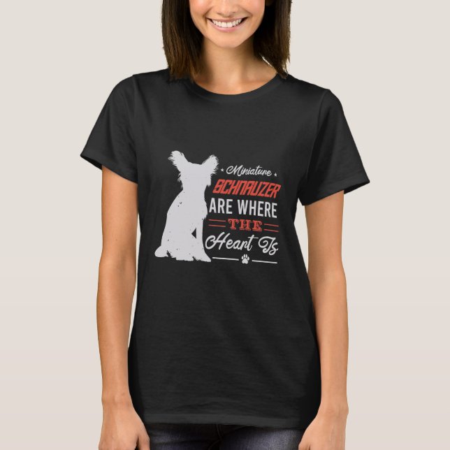 Schnauzer Cool Dog Owner Gag Gift T-Shirt (Front)