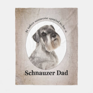 Schnauzer Dad Fleece Blanket
