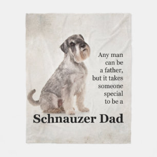 Schnauzer Dad Fleece Blanket