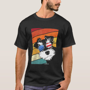 Schnauzer Dog American Flag Patriotic Schnauzer 4t T-Shirt