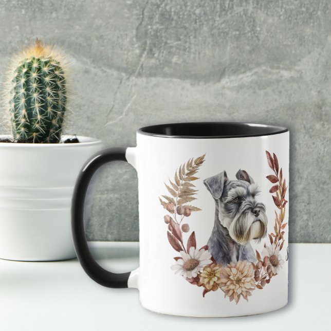 Schnauzer Dog Autumn Wreath Mug (Creator Uploaded)