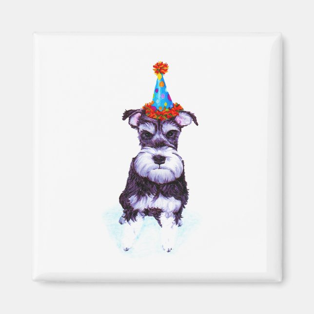 Schnauzer Dog Birthday Magnet (Front)