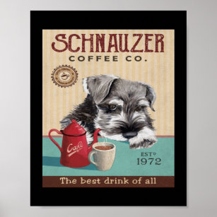 Schnauzer Dog Coffee Company Poster