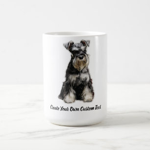 Schnauzer Dog Create Your Own Custom Text  Coffee Mug