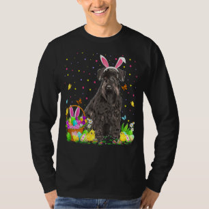 Schnauzer Dog Easter Egg Hunting Schnauzer Easter  T-Shirt