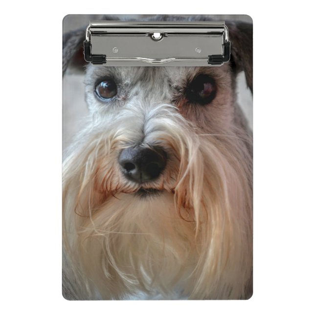 Schnauzer Dog face Mini Clipboard (Front)