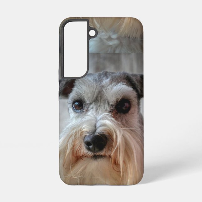 Schnauzer Dog face Samsung Galaxy S22 Case (Back)