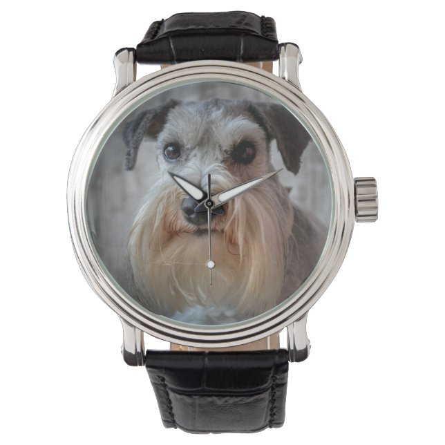 Schnauzer Dog face Watch (Front)