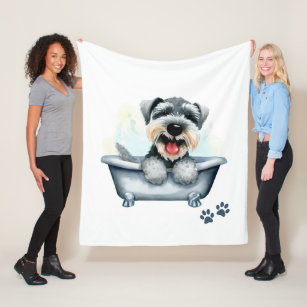Schnauzer Dog Fleece Blanket