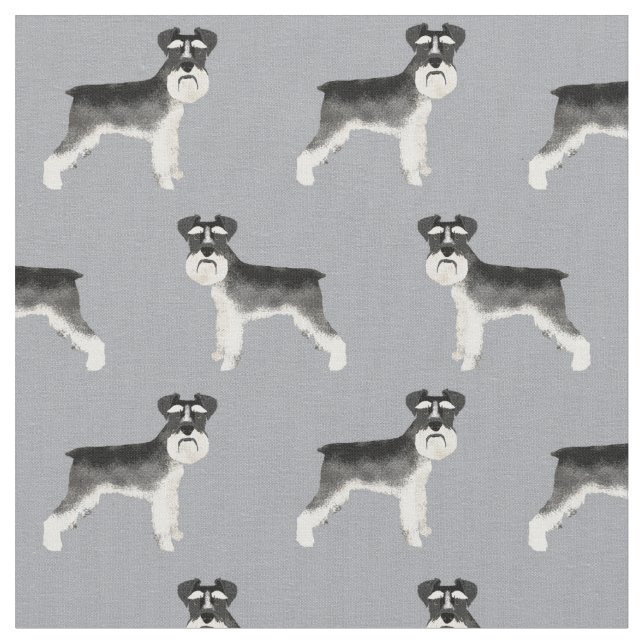 schnauzer dog grey fabric (Close Up)