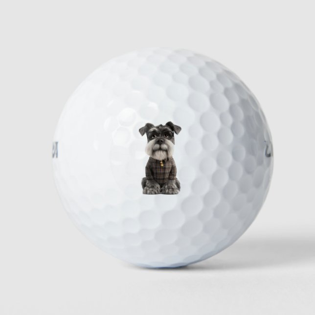 Schnauzer Dog Lover Golf Balls (Front)