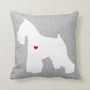 Schnauzer Dog Lover Heart Pet Cushion
