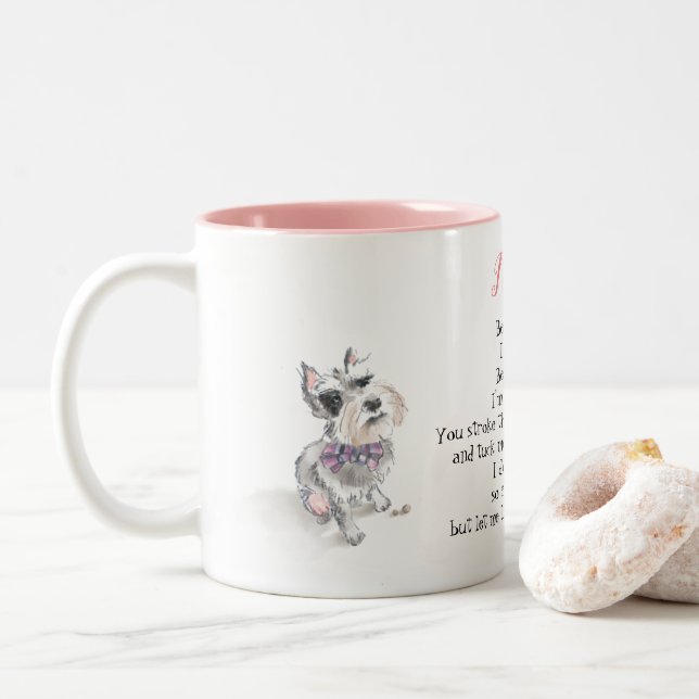 Schnauzer Dog Mug (With Donut)