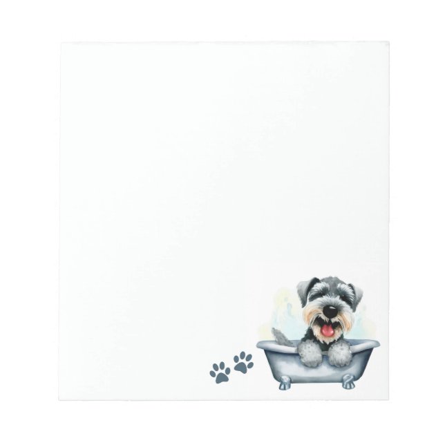 Schnauzer Dog Notepad (Front)