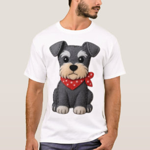 Schnauzer Dog Patchwork T-Shirt