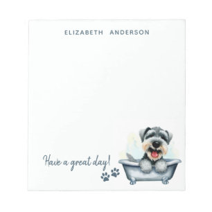 Schnauzer Dog Personalised Notepad