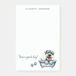 Schnauzer Dog Personalised Post-it Notes