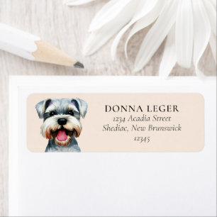 Schnauzer Dog Personalized Address