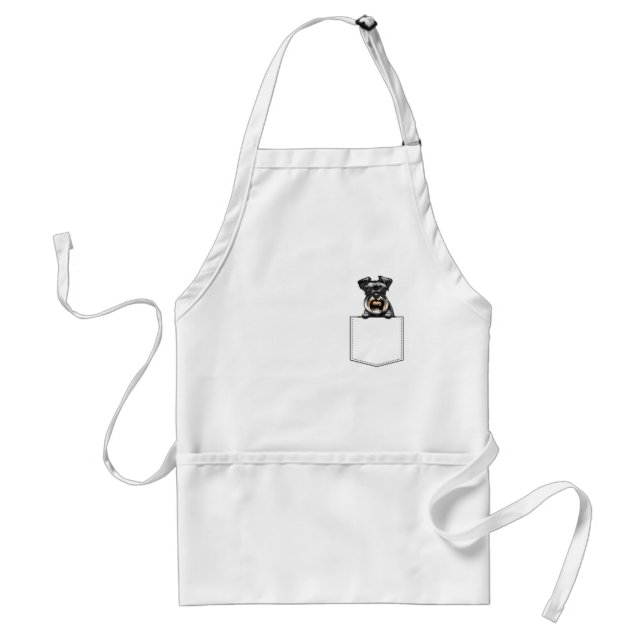 Schnauzer Dog Pocket Apron (Front)