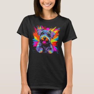 Schnauzer Dog Pop Art T-Shirt