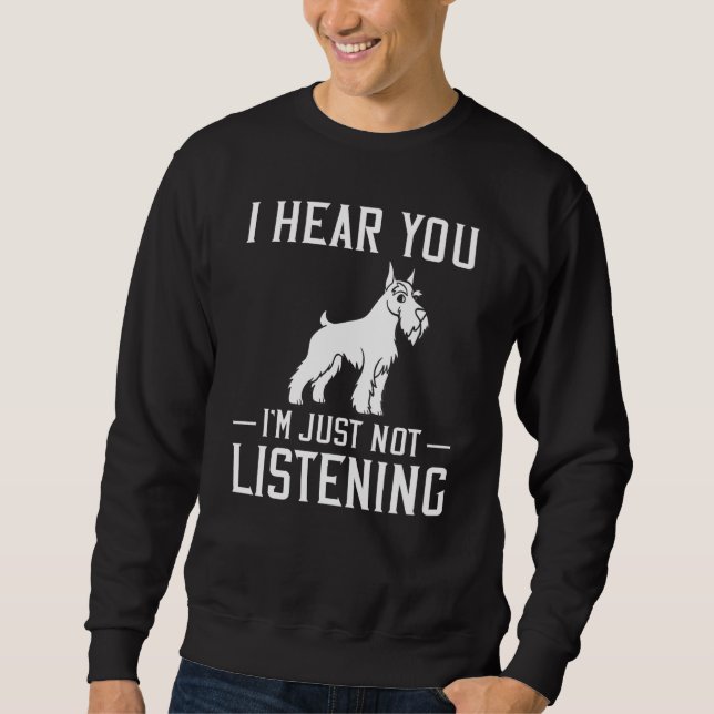 Schnauzer Dog Puppies Owner Sweatshirt (Front)