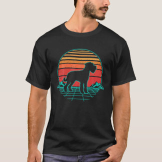 Schnauzer Dog Puppy Retro Vintage Sunset T-Shirt