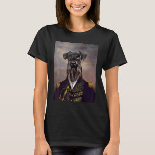 Schnauzer Dog Renaissance Pet Portrait Medieval Pa T-Shirt