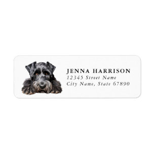 Schnauzer Dog Return Address Labels