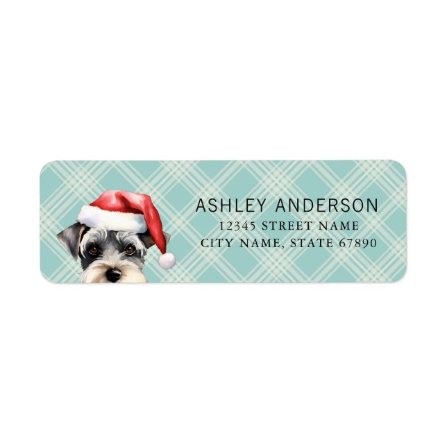 Schnauzer Dog Return Address Labels (Front)