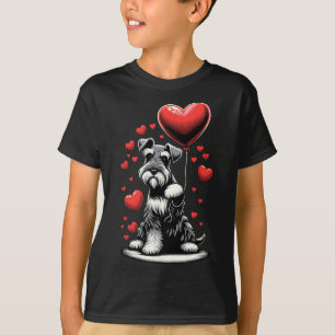 Schnauzer Dog Valentine's Day Dog Owner Valentine T-Shirt