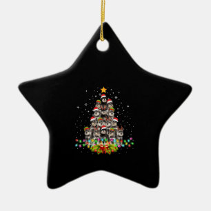 Schnauzer Dogs Tree Christmas Sweater Xmas Pet Ceramic Tree Decoration