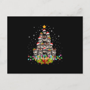 Schnauzer Dogs Tree Christmas Sweater Xmas Pet Holiday Postcard