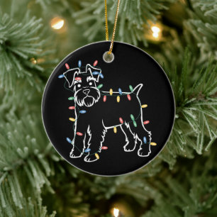 Schnauzer Dogs Tree Christmas Xmas Pet Animal Dog Ceramic Tree Decoration