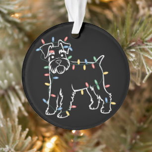 Schnauzer Dogs Tree Christmas Xmas Pet Animal Dog  Ornament