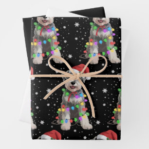 Schnauzer Dogs Tree Christmas Xmas Pet Animal Dog  Wrapping Paper Sheet