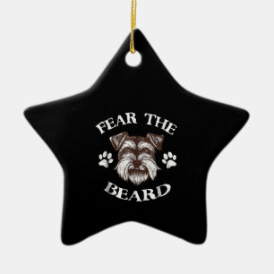 Schnauzer Fear Beard Ceramic Tree Decoration